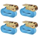 vidaXL Trake za Vezanje Tereta 4 kom 0,8 Tona 6mx25mm Plave Cijene