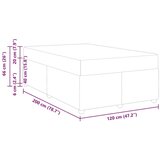  Konstrukcija postelje z vzmetnico Modra 120 x 200 cm blago, (5000126018) | Shoptok.si