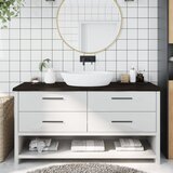 vidaXL Kupaonska radna ploča tamnosmeđa 160x50x(2-4) cm tretirano drvo | shoptok.hr