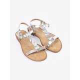 Shelvt Women's silver flat sandals | shoptok.hr