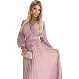 numoco basic Numoco pleated dress with belt and neckline | Shoptok.si