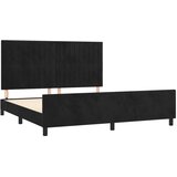  Okvir za krevet s uzglavljem crni 180x200 cm baršunasti | shoptok.hr
