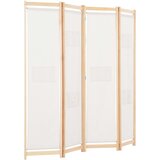 Sobna pregrada s 4 panela od tkanine 160 x 170 x 4 cm krem | shoptok.hr
