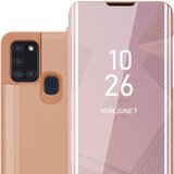 Cadorabo CARE, združljiv s Samsungom v Kunzit Pink - prozorno za zaščito z ogledalom z zrcalo z funkcijo stojala 360 stopinj zaščita, (20569923) Cene
