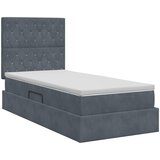  s madracem i skladištem Tamnosiva 100 x 200 cm Baršun | shoptok.hr