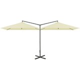  Dvostruki suncobran s čeličnim stupom boja pijeska 600 x 300 cm | Eponuda.com