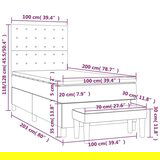  Box spring postelja z vzmetnico taupe 100x200 cm blago, (20895155) | Shoptok.si