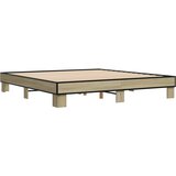  Okvir za krevet boja hrasta 160x200 cm konstruiran drvo i metal | shoptok.hr
