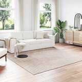  Tepisi za područja Četvrtasti HUARTE Bež 240 x 240 cm Poliester - Bež 240 x 240 cm Uzorak vala | shoptok.hr