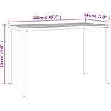 Vrtni blagovaonski stol antracit 110 x 54 x 70 cm čelični | Eponuda.com