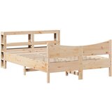 Maison Chic Posteljni okvir - Dvoposteljna postelja - Zakonska postelja z vzglavjem 120x200 cm trdna borovina, (21692654) Cene