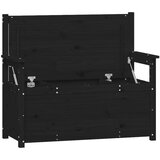  Klupa crna 112 5 x 51 5 x 96 5 cm od masivne borovine | shoptok.hr
