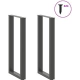  Noge za barski stol U-oblika 2 kom antracit 50 x (100-101) cm čelik | shoptok.hr