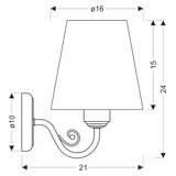  Zidna lampa FIREZ 1xE27/40W/230V bela/siva | Eponuda.com