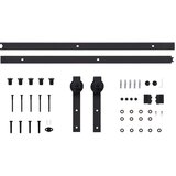  Drsna vrata s kompletom vodil 80x210 cm trdna borovina | Shoptok.si