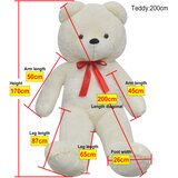 Plišani medvjedić bijeli 170 cm | shoptok.hr