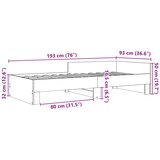  Okvir kreveta boja betona 90 x 190 cm od konstruiranog drva | shoptok.hr