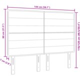 vidaXL led uzglavlje s dizajnom linija tamnosivo 72 cm tkanina | shoptok.hr