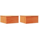  Noćni ormarić s ladicama 2 pcs Vosak smeđa 37 x 35 x 18,5 cm | Eponuda.com