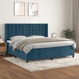  Krevet s oprugama i madracem tamnoplavi 200x200 cm baršunasti | shoptok.hr