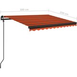  Ročno zložljiva tenda z LED lučkami 3x2,5 m oranžna in rjava, (20728911) | Shoptok.si
