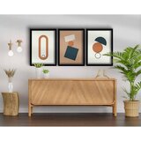 WALLXPERT dekorativni Okvirni MDF Triptih 'Salmon White Navy Blue' (3 Dela) | ePonuda.com