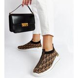 Gemre Black-Brown Slip-On Tartano Shoes | Shoptok.si