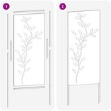  Privatnost u vrtu Cvjetni Srebrno 50 x 140 cm Pocinčani čelik | shoptok.hr