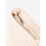 Shelvt Beige and white checkered beach bag | Shoptok.si