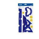 MILAN Komplet prožne geometrije, 4 deli - modra | Shoptok.si