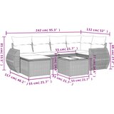  7-dijelni set vrtnih sofa od poliratana s jastucima bež | shoptok.hr