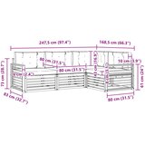  Set vanjskih sofa 4 kom. Prirodna i bež | shoptok.hr