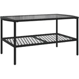  4-dijelni set vrtnih sofa od poliratana s jastucima crni | shoptok.hr