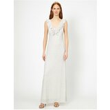 Koton Women's V-Neck Dress Evening Dress Cene