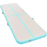  Napihljiva gimnastična podloga s tlačilko 300x100x10 cm zelena | Shoptok.si