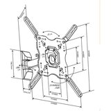 Vivanco TV Halterung Neig u. Schwenkbar VIVANCO 37978 bis 55" Beweglich | Shoptok.si