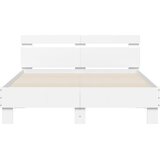  Okvir za krevet s uzglavljem i LED bijeli 135x190 cm | Shoptok.si
