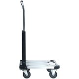 vidaXL Zložljiv transportni voziček 150 kg aluminij srebrn | Shoptok.si