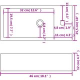  Umivaonik s Otvorom za Slavinu Keramički Bijeli 46x25,5x12 cm | shoptok.hr