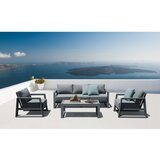 Rojaplast Siva vrtna garnitura aluminijska za 5 osoba Boston – | shoptok.hr