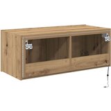 TV omara s LED lučmi artizanalni hrast 80x35x31 cm | Shoptok.si