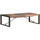  Stolić za kavu 140 x 70 x 40 cm od masivnog obnovljenog drva - Crna 140 x 70 x 40 cm 1 masivno obnovljeno drvo | shoptok.hr