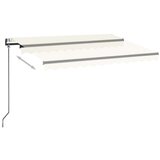  Automatska tenda sa senzorom za vjetar LED 350x250 cm krem | shoptok.hr