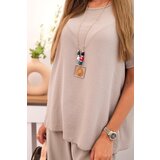 Kesi Włoski Women's set with a loose blouse and wide pants fango | Shoptok.si