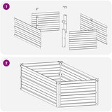  Povišeni vrtni krevet Siva 100 x 40 x 24 cm | shoptok.hr