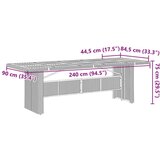 vidaXL Vrtna jedilna garnitura 11-delna z blazinami črna poli ratan, (21252256) | Shoptok.si