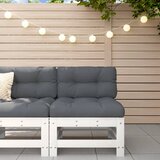  Srednja sofa od masivne borovine s jastucima bijela | shoptok.hr