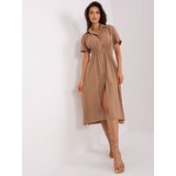 ZULUNA Dress-CHA-SK-0607.69P-dark beige | shoptok.hr