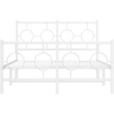 Metalni okvir kreveta uzglavlje i podnožje bijeli 120x200 cm | shoptok.hr