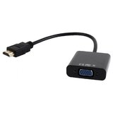 Gembird video adapter hdmi to vga HD15, m/f + audio on cable, black Cene